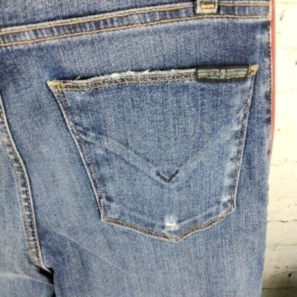 Hudson High-rise Straight Slim Striped Jeans Blue Size 25 - Picture 5 of 6